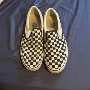 Vans size 12 black and white checkered
